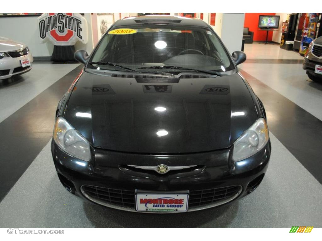 2003 Sebring LX Sedan - Black / Dark Slate Gray photo #9