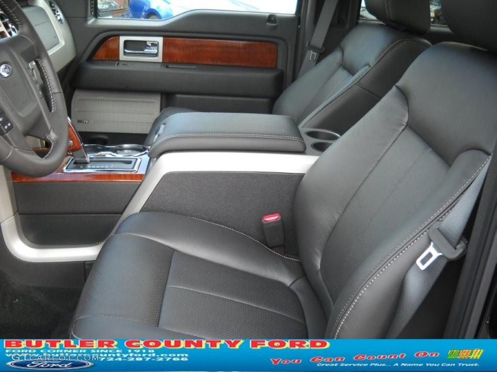 2010 F150 Lariat SuperCrew 4x4 - Tuxedo Black / Black photo #9