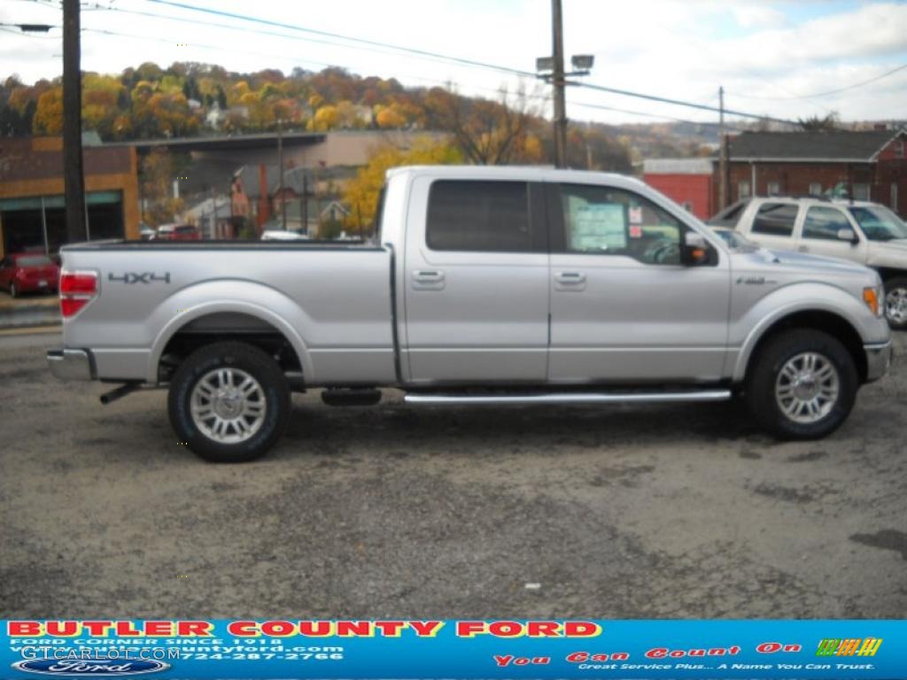 2010 F150 Lariat SuperCrew 4x4 - Ingot Silver Metallic / Black photo #2