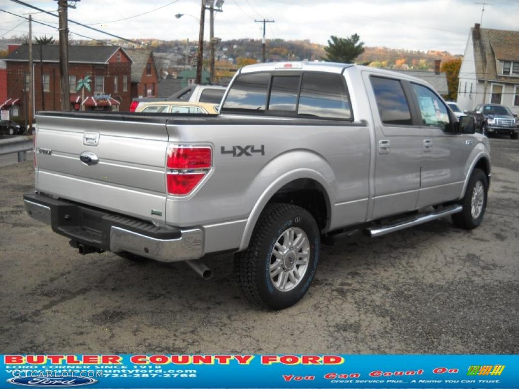 2010 F150 Lariat SuperCrew 4x4 - Ingot Silver Metallic / Black photo #3