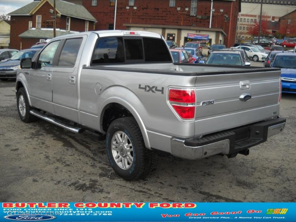 2010 F150 Lariat SuperCrew 4x4 - Ingot Silver Metallic / Black photo #5