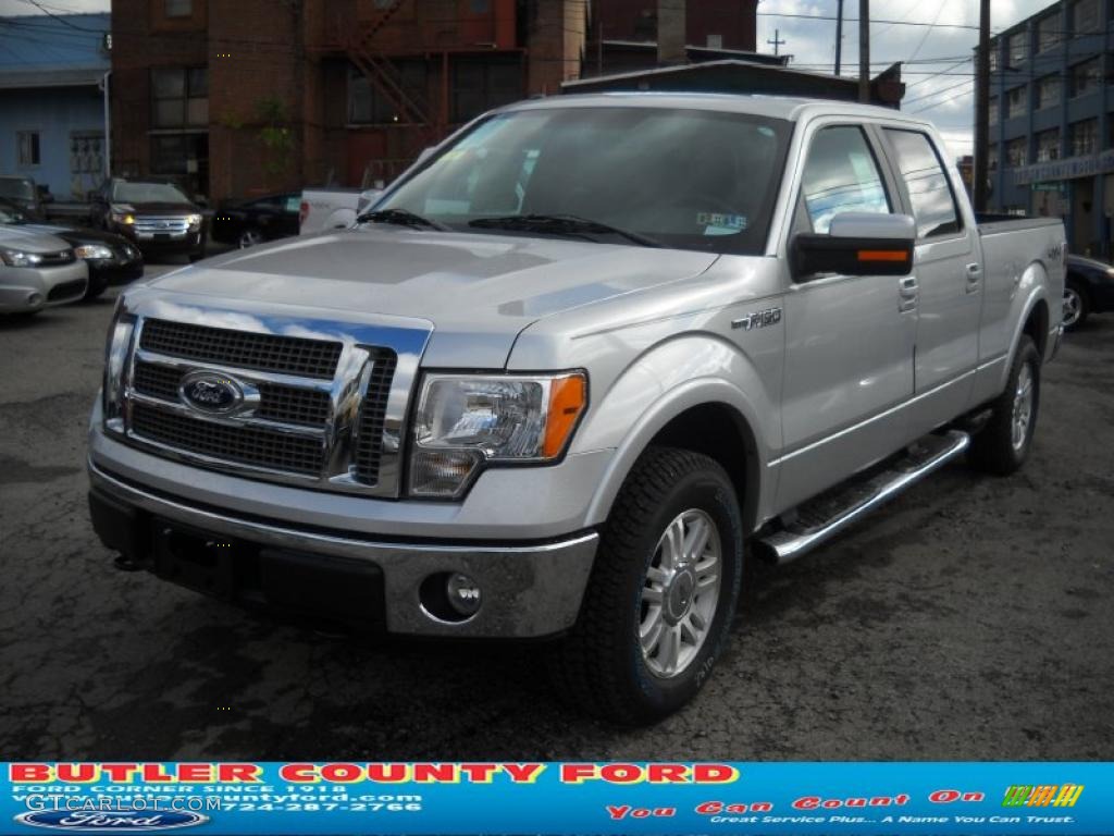 2010 F150 Lariat SuperCrew 4x4 - Ingot Silver Metallic / Black photo #19