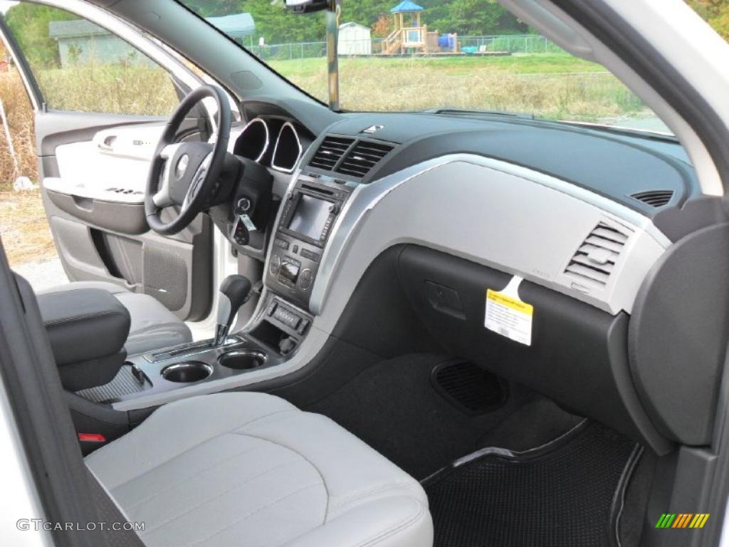 2011 Chevrolet Traverse LTZ Light Gray/Ebony Dashboard Photo #38822720