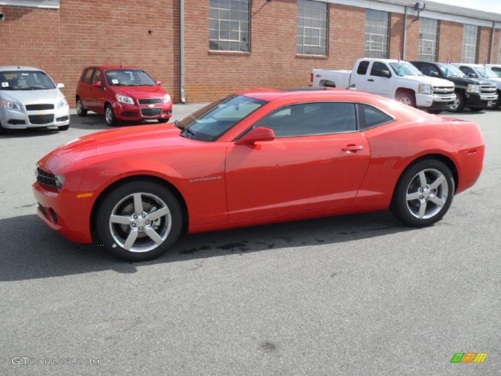 2011 Camaro LT Coupe - Inferno Orange Metallic / Black photo #1