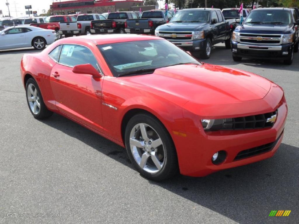 Inferno Orange Metallic 2011 Chevrolet Camaro LT Coupe Exterior Photo #38823260
