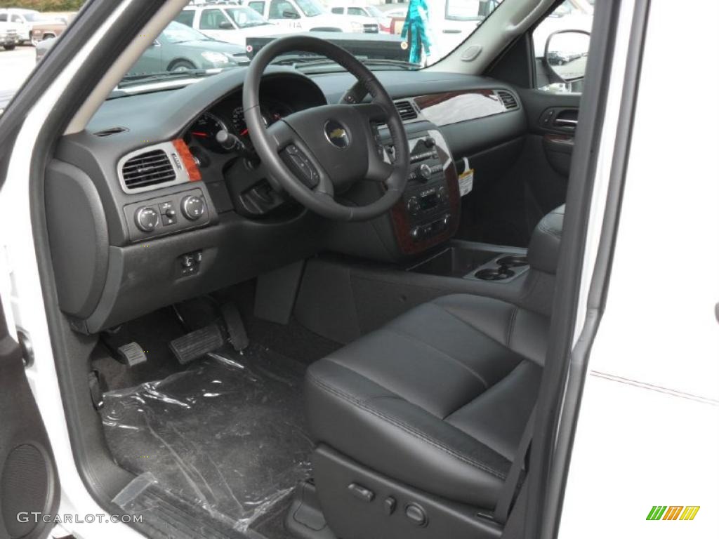 Ebony Interior 2011 Chevrolet Silverado 2500HD LTZ Extended Cab 4x4 Photo #38825552