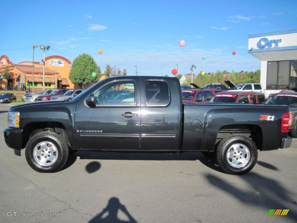 2009 Silverado 1500 LT Extended Cab 4x4 - Black Granite Metallic / Ebony photo #2