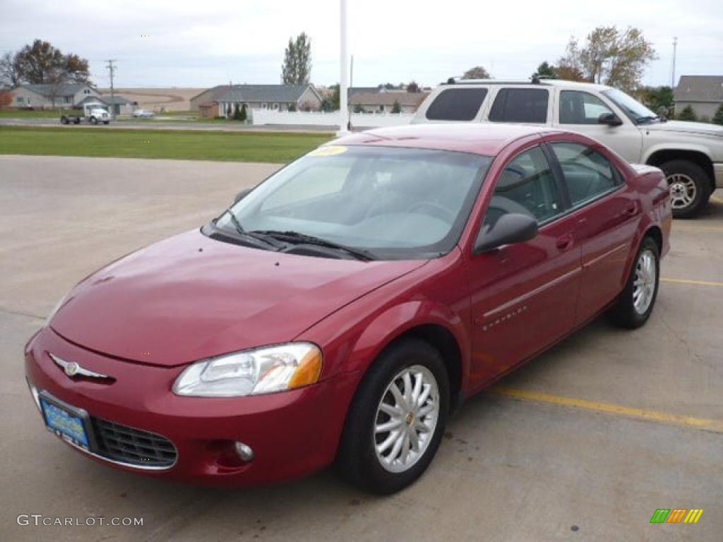 2001 Sebring LXi Sedan - Inferno Red Tinted Pearlcoat / Taupe photo #3