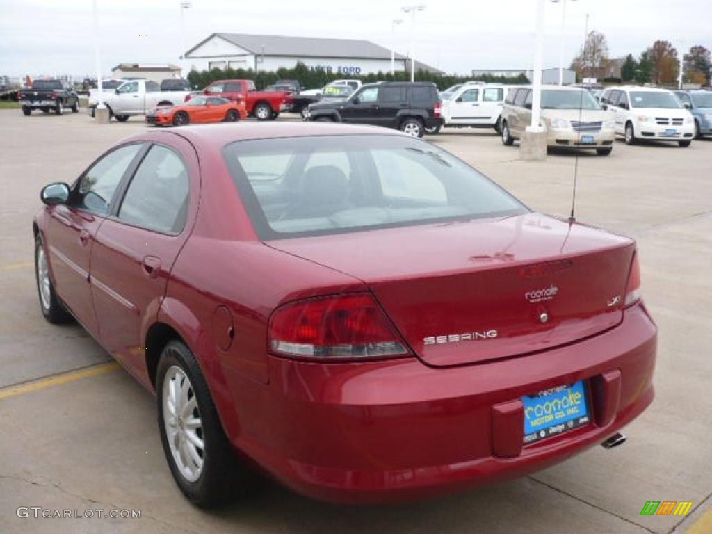 2001 Sebring LXi Sedan - Inferno Red Tinted Pearlcoat / Taupe photo #5