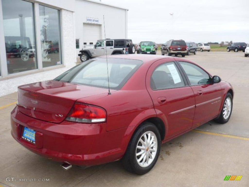 2001 Sebring LXi Sedan - Inferno Red Tinted Pearlcoat / Taupe photo #7
