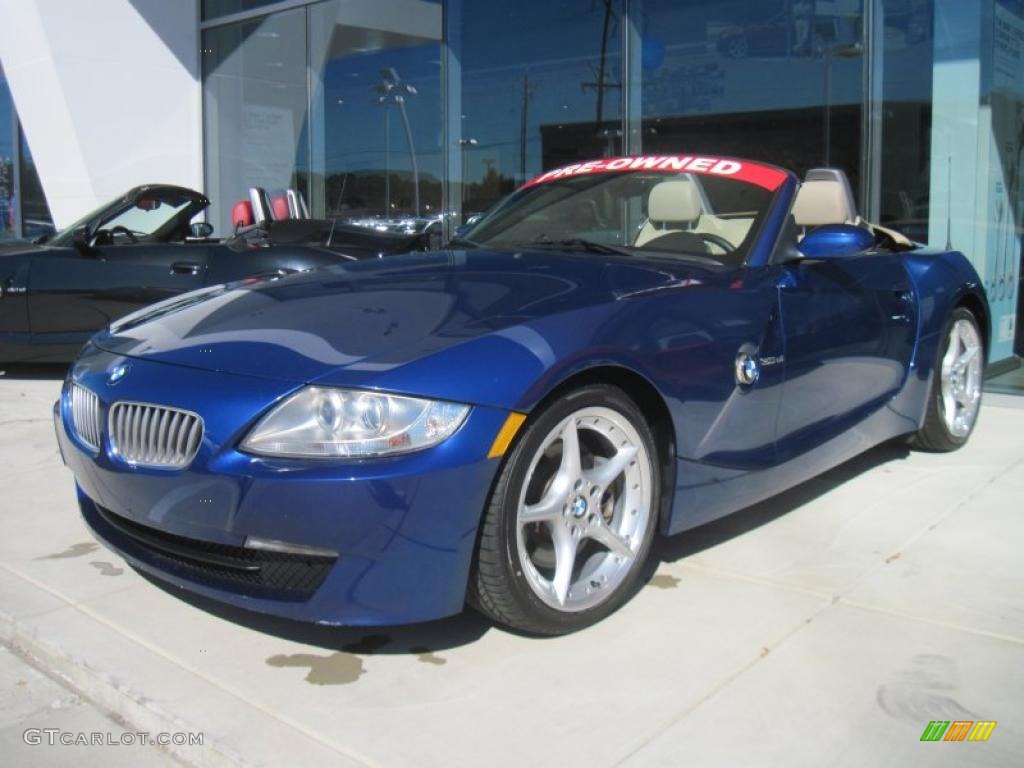 2006 Z4 3.0si Roadster - Montego Blue Metallic / Beige photo #1