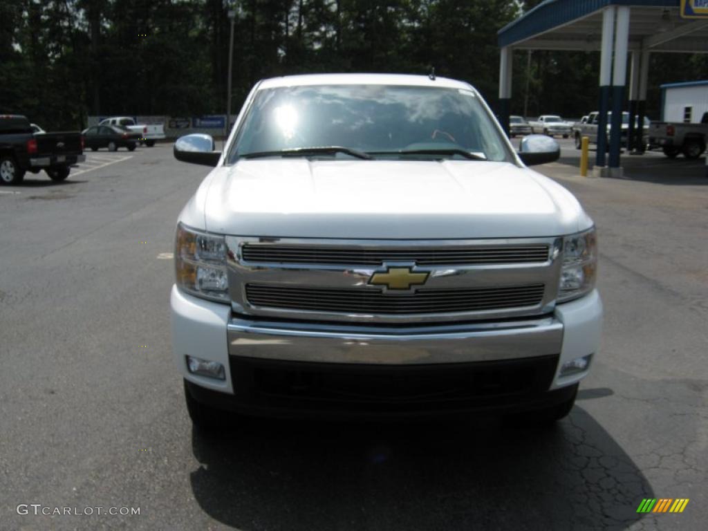 2008 Silverado 1500 LT Extended Cab 4x4 - Summit White / Light Titanium/Dark Titanium photo #5