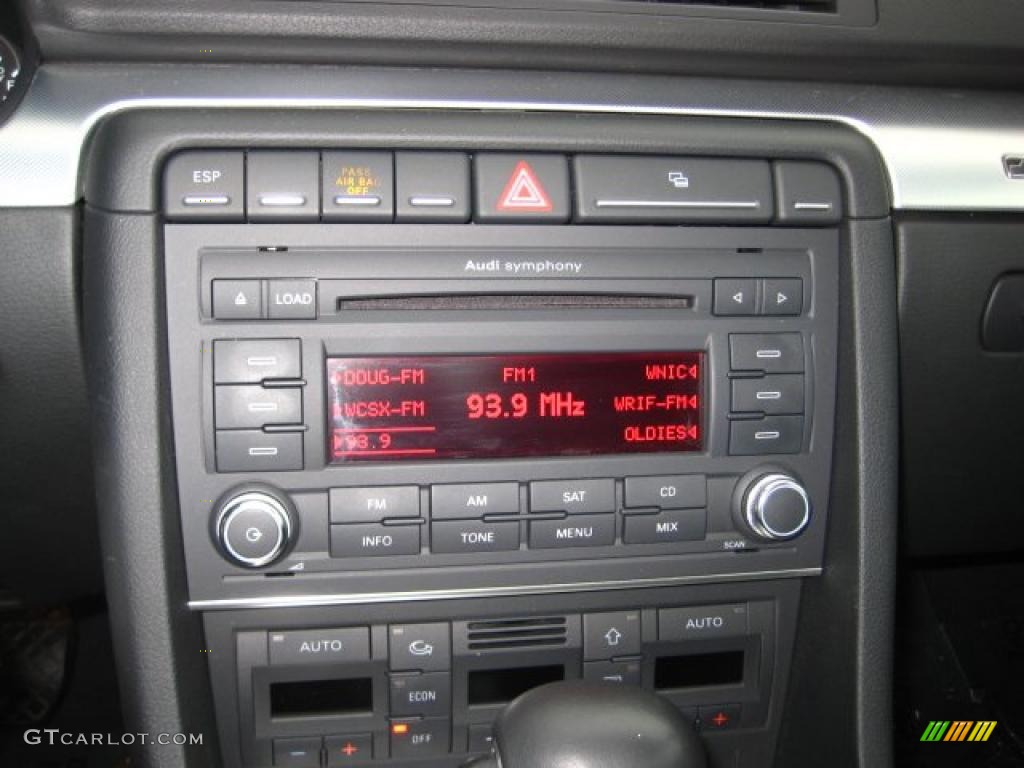 2008 A4 2.0T quattro Sedan - Quartz Grey Metallic / Black photo #17