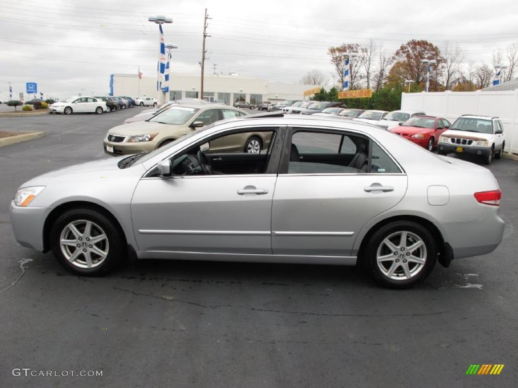 2003 Accord EX V6 Sedan - Satin Silver Metallic / Black photo #1