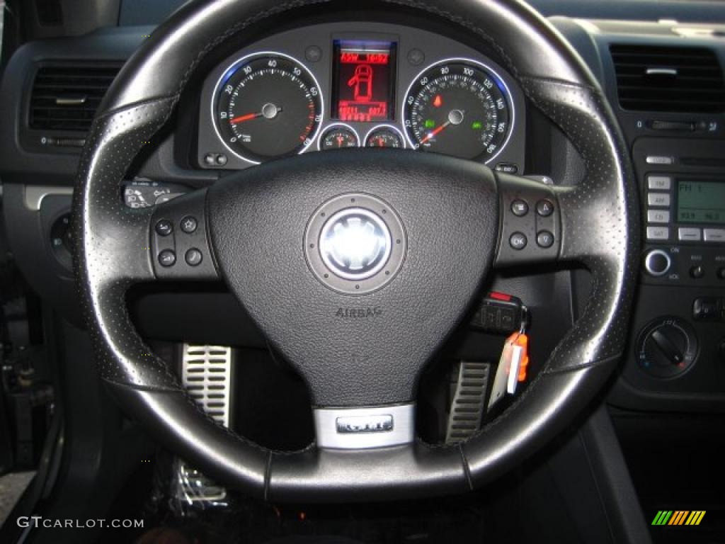 2008 Volkswagen GTI 2 Door Anthracite Black Steering Wheel Photo #38837180