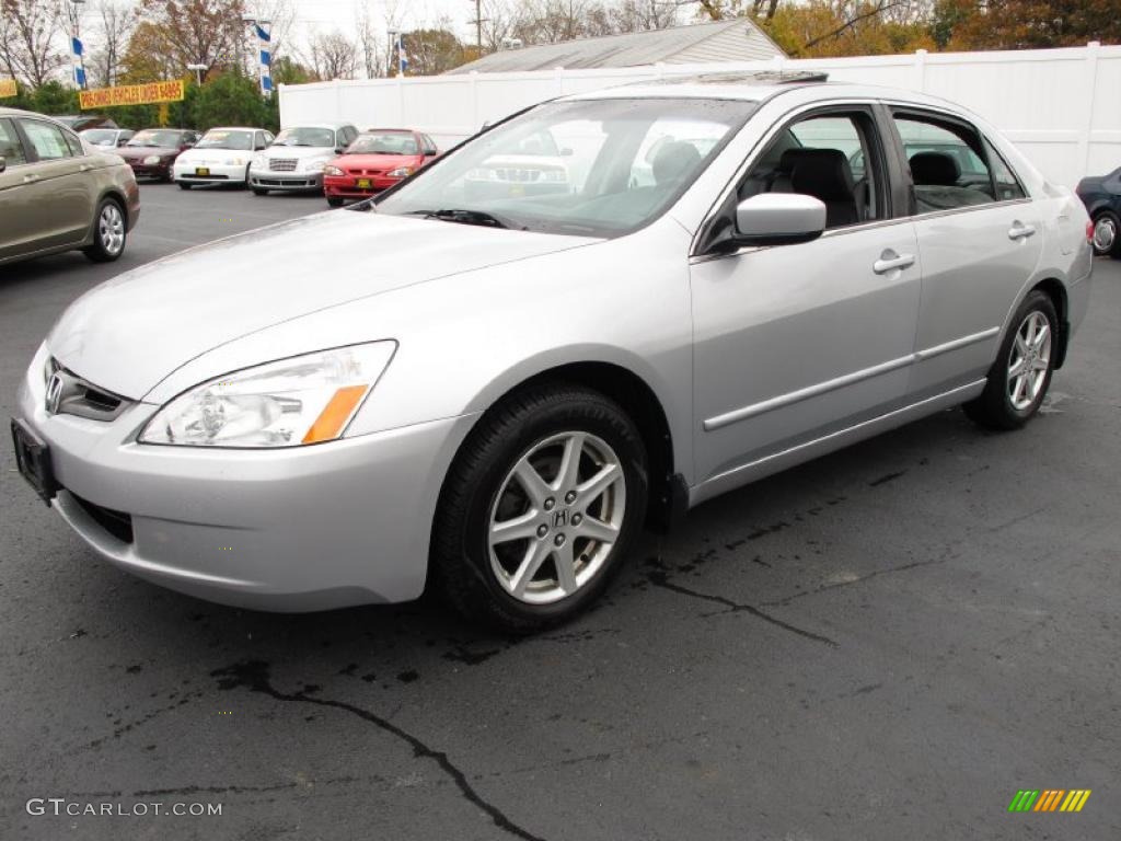 Satin Silver Metallic 2003 Honda Accord EX V6 Sedan Exterior Photo #38837184