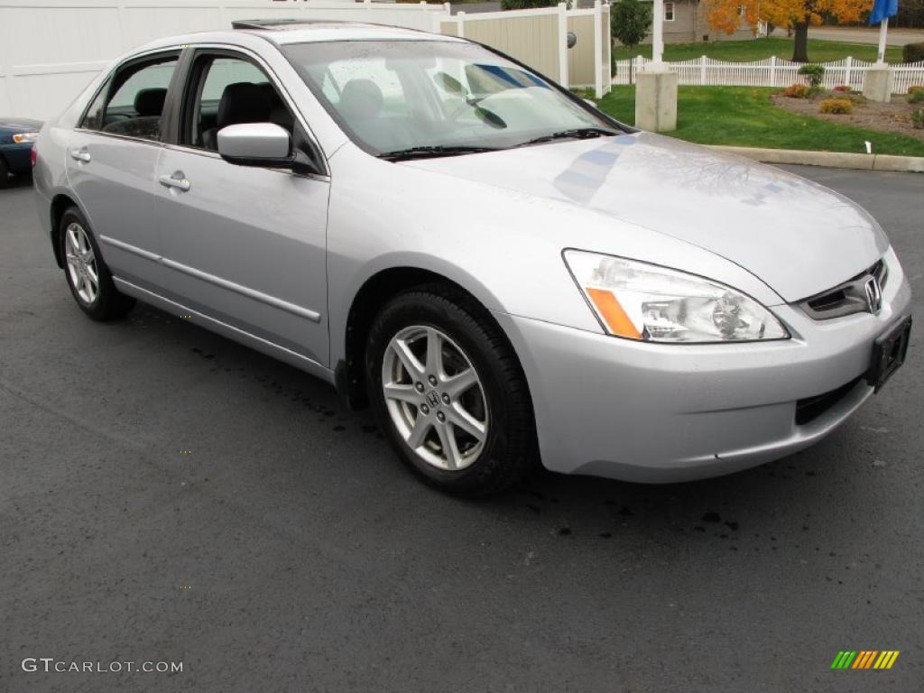 2003 Accord EX V6 Sedan - Satin Silver Metallic / Black photo #5