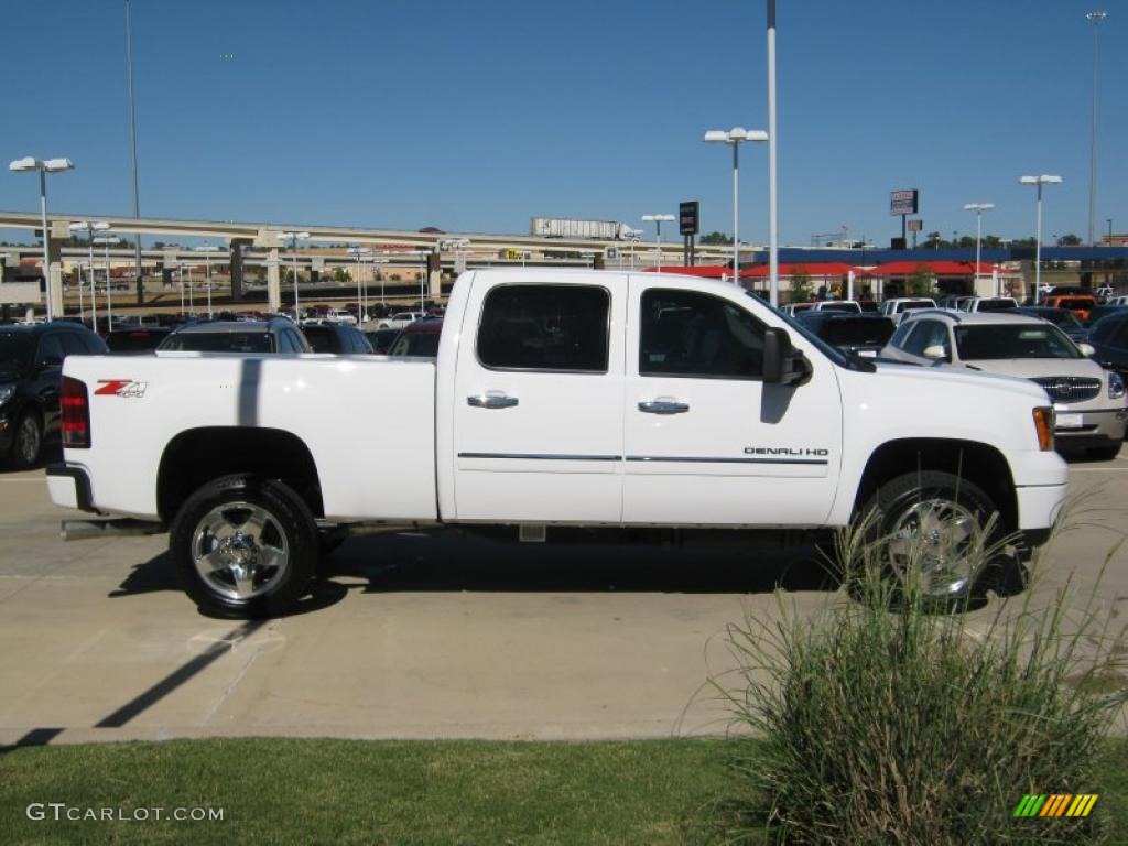 2011 Sierra 2500HD Denali Crew Cab 4x4 - Summit White / Cocoa/Light Cashmere photo #6