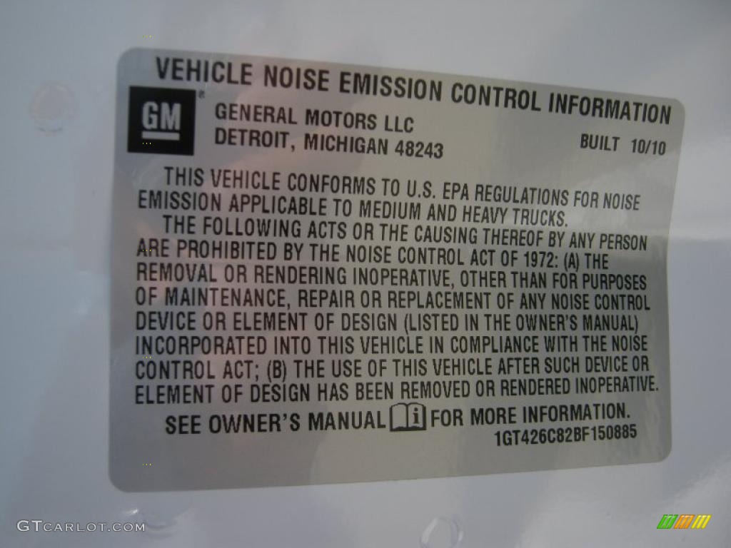 2011 GMC Sierra 3500HD Denali Crew Cab 4x4 Dually Info Tag Photo #38843452