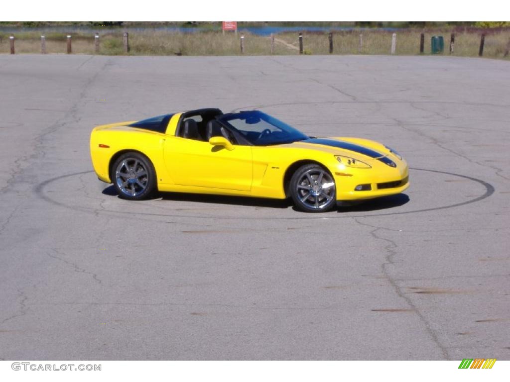 Velocity Yellow 2008 Chevrolet Corvette ZHZ Hertz Edition Coupe Exterior Photo #38844244
