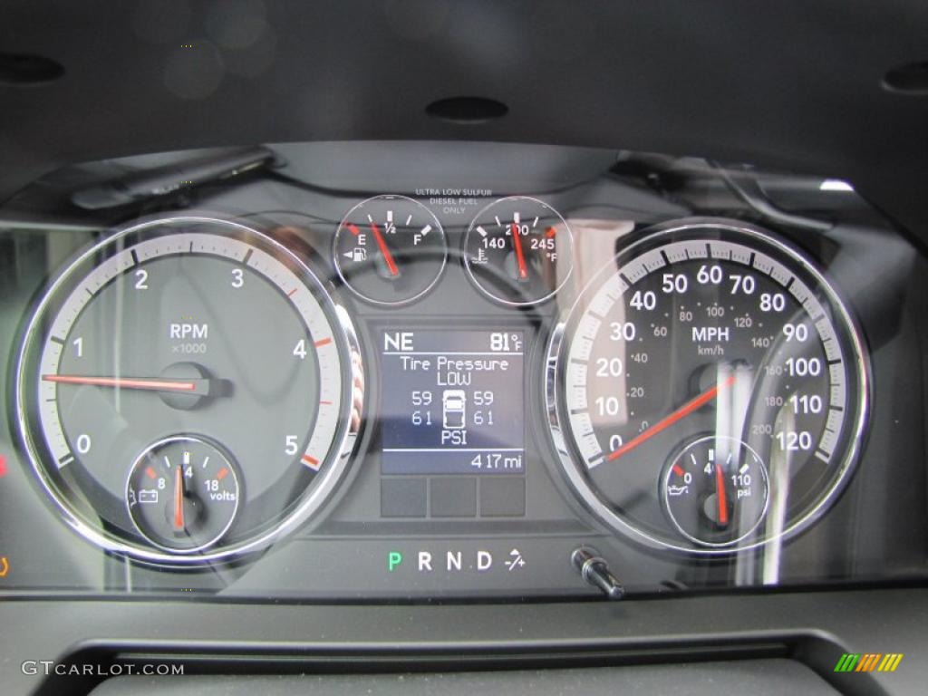 2011 Dodge Ram 2500 HD Laramie Mega Cab 4x4 Gauges Photo #38845840