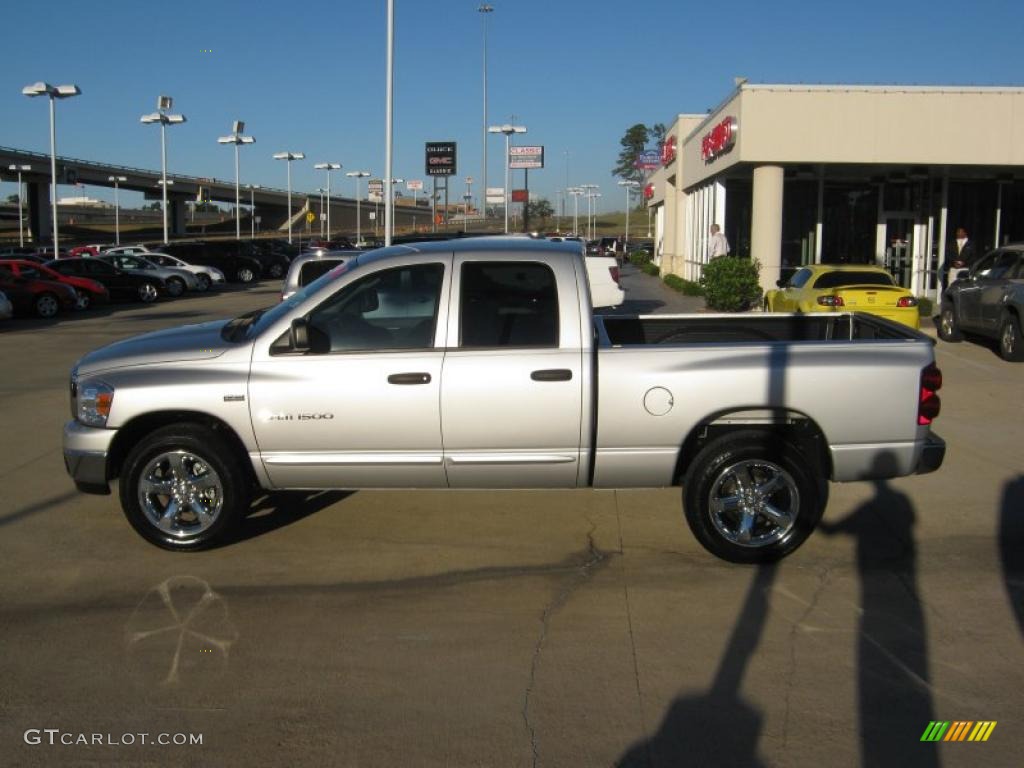 2007 Ram 1500 Lone Star Edition Quad Cab - Bright Silver Metallic / Medium Slate Gray photo #2