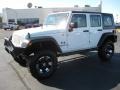 2008 Stone White Jeep Wrangler Unlimited X 4x4  photo #1