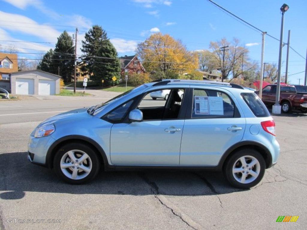 2009 SX4 Crossover Touring AWD - Vapor Blue Metallic / Black photo #5