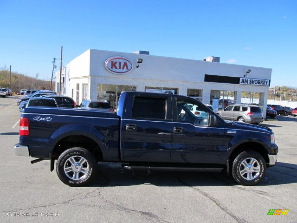 2006 F150 XLT SuperCrew 4x4 - True Blue Metallic / Medium/Dark Flint photo #2