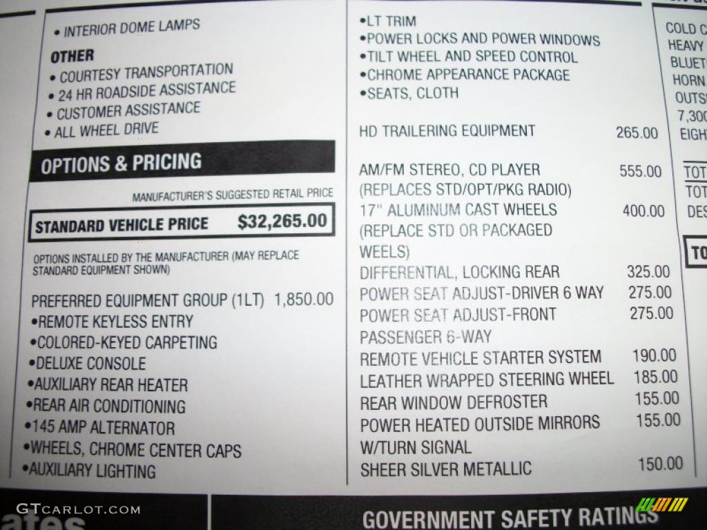 2011 Chevrolet Express LT 1500 Passenger Van Window Sticker Photo #38852056