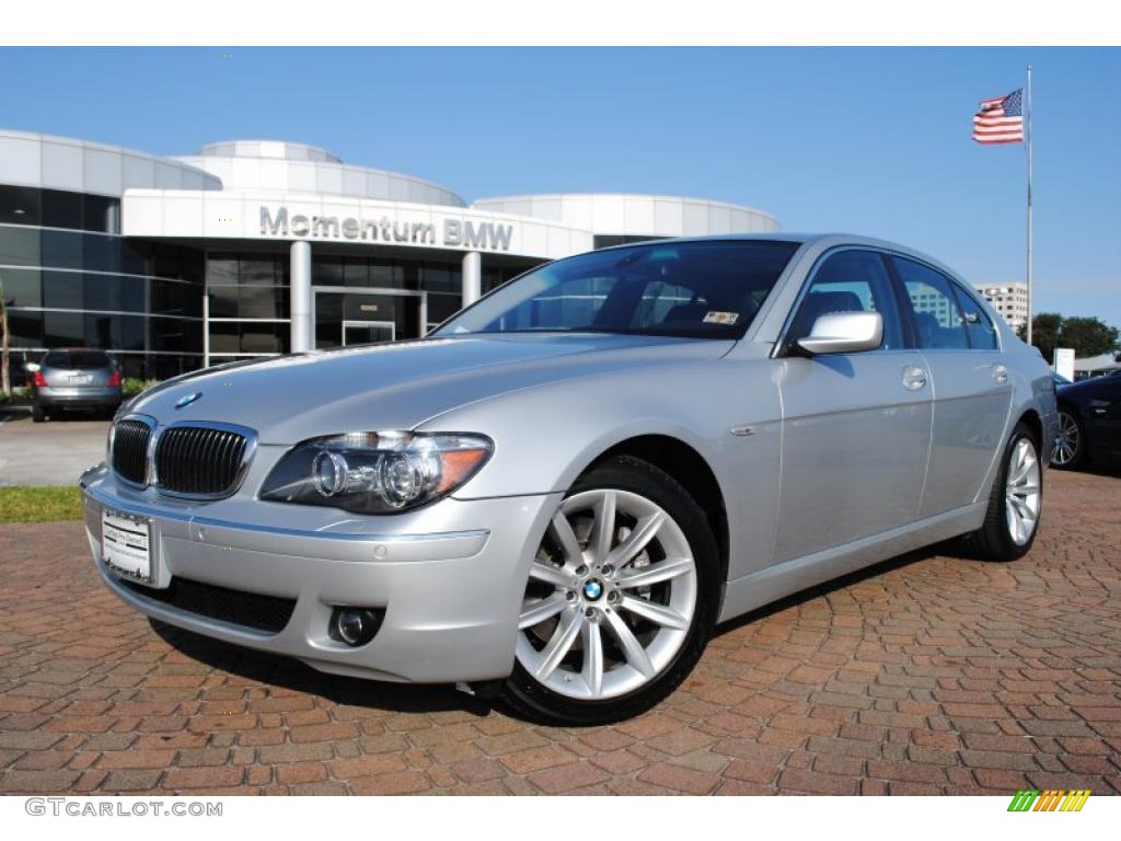 2007 7 Series 750i Sedan - Titanium Silver Metallic / Black photo #1