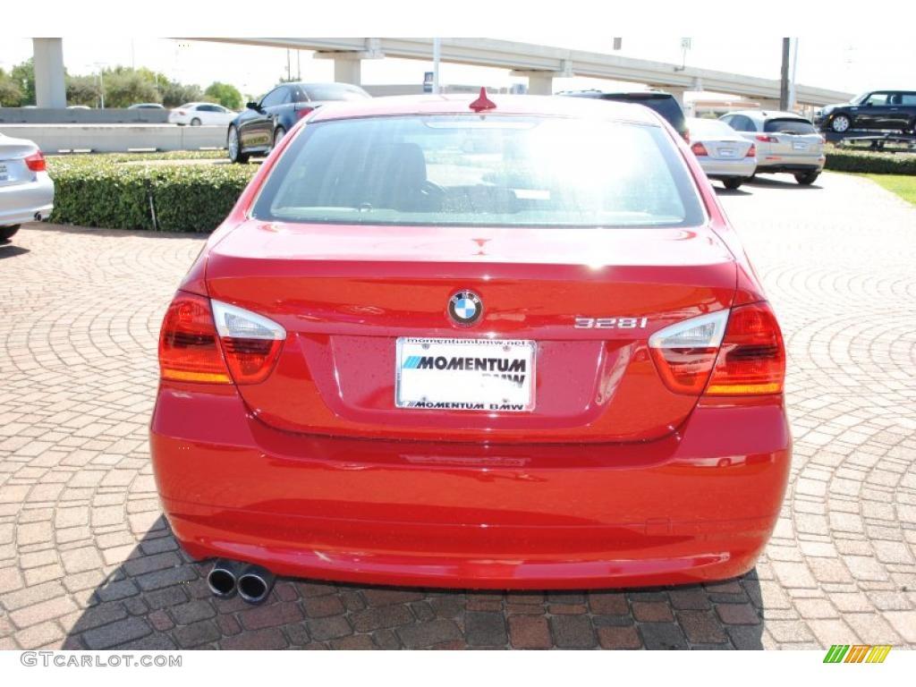 2008 3 Series 328i Sedan - Crimson Red / Black photo #4