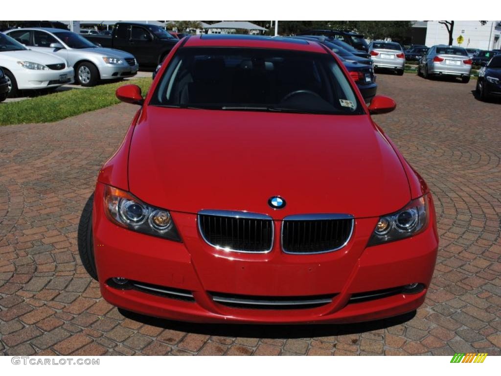 2008 3 Series 328i Sedan - Crimson Red / Black photo #8