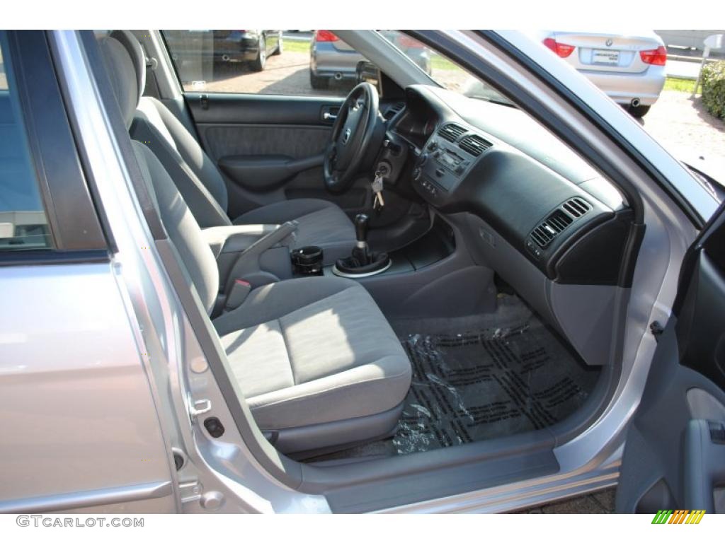 Gray Interior 2003 Honda Civic LX Sedan Photo #38856288
