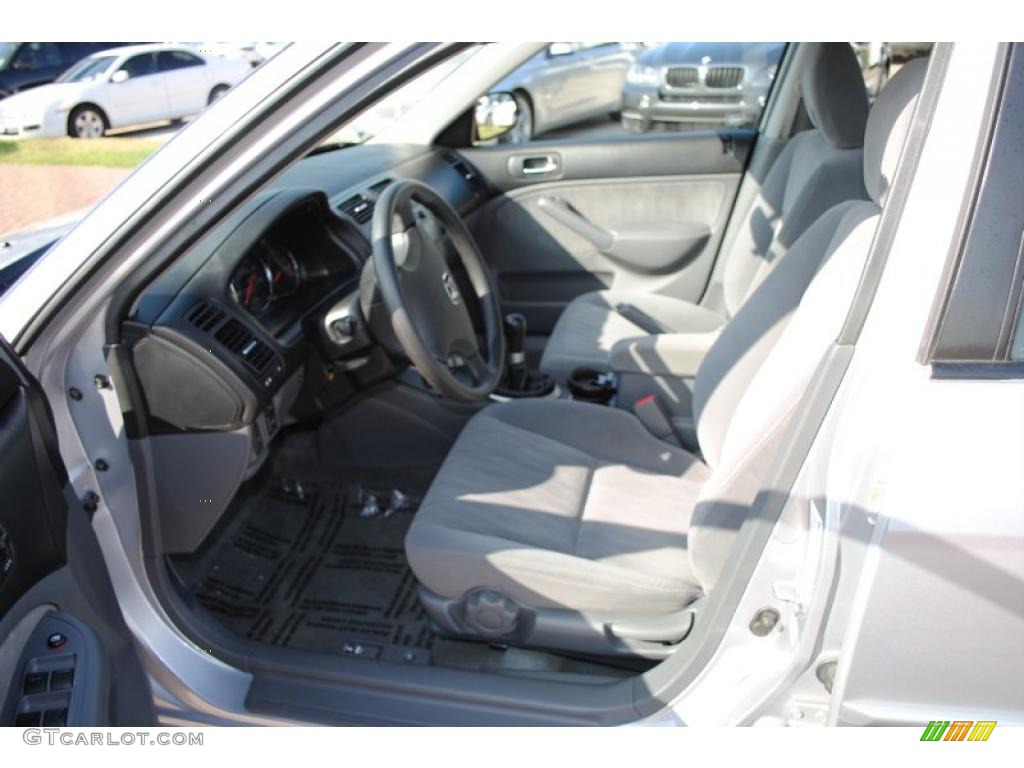 Gray Interior 2003 Honda Civic LX Sedan Photo #38856356