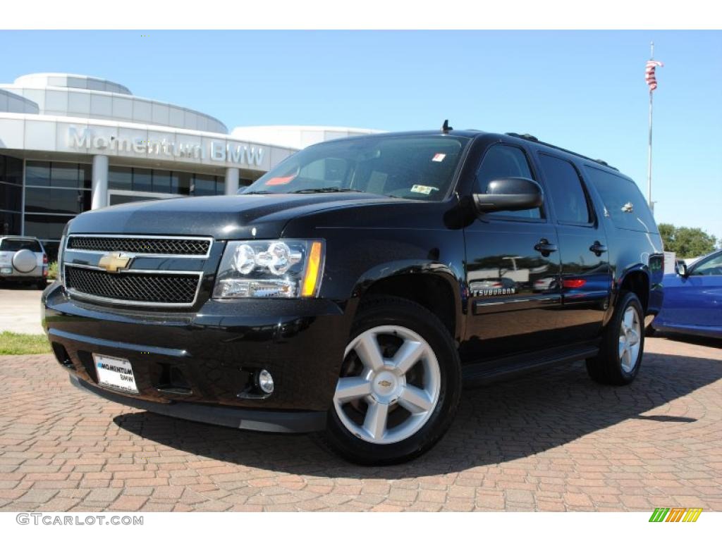 2008 Suburban 1500 LT - Black / Ebony photo #1
