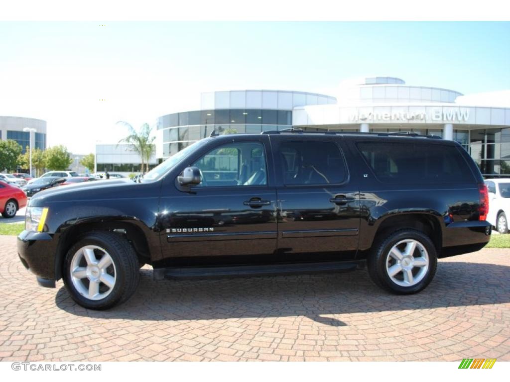 2008 Suburban 1500 LT - Black / Ebony photo #2
