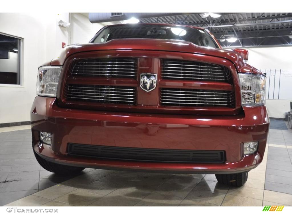 2011 Ram 1500 Sport Crew Cab 4x4 - Deep Cherry Red Crystal Pearl / Dark Slate Gray photo #3