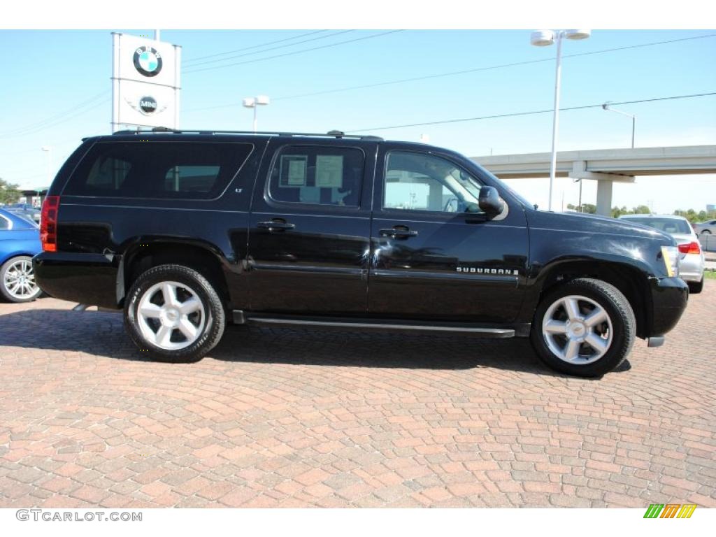 2008 Suburban 1500 LT - Black / Ebony photo #6