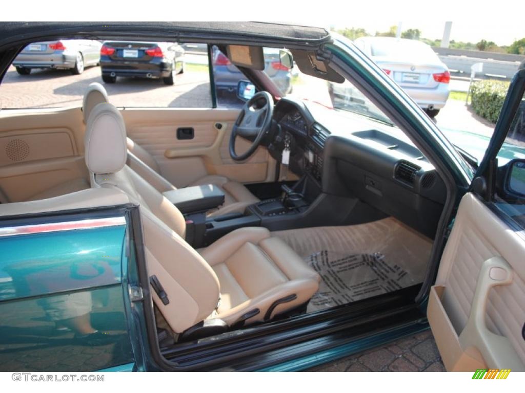 1992 3 Series 325i Convertible - Laguna Green Metallic / Tan photo #9