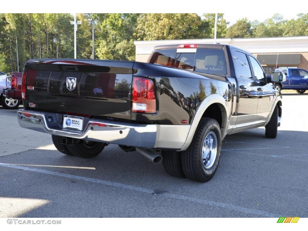 2011 Ram 3500 HD Laramie Crew Cab Dually - Rugged Brown Pearl / Light Pebble Beige/Bark Brown photo #3