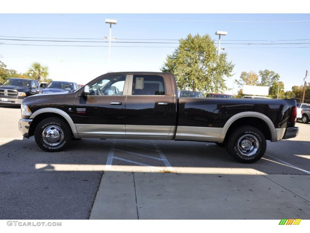 2011 Ram 3500 HD Laramie Crew Cab Dually - Rugged Brown Pearl / Light Pebble Beige/Bark Brown photo #9