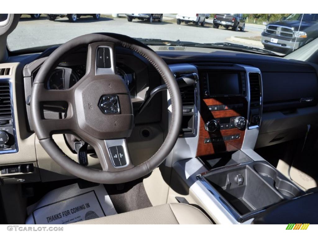 2011 Ram 3500 HD Laramie Crew Cab Dually - Rugged Brown Pearl / Light Pebble Beige/Bark Brown photo #23