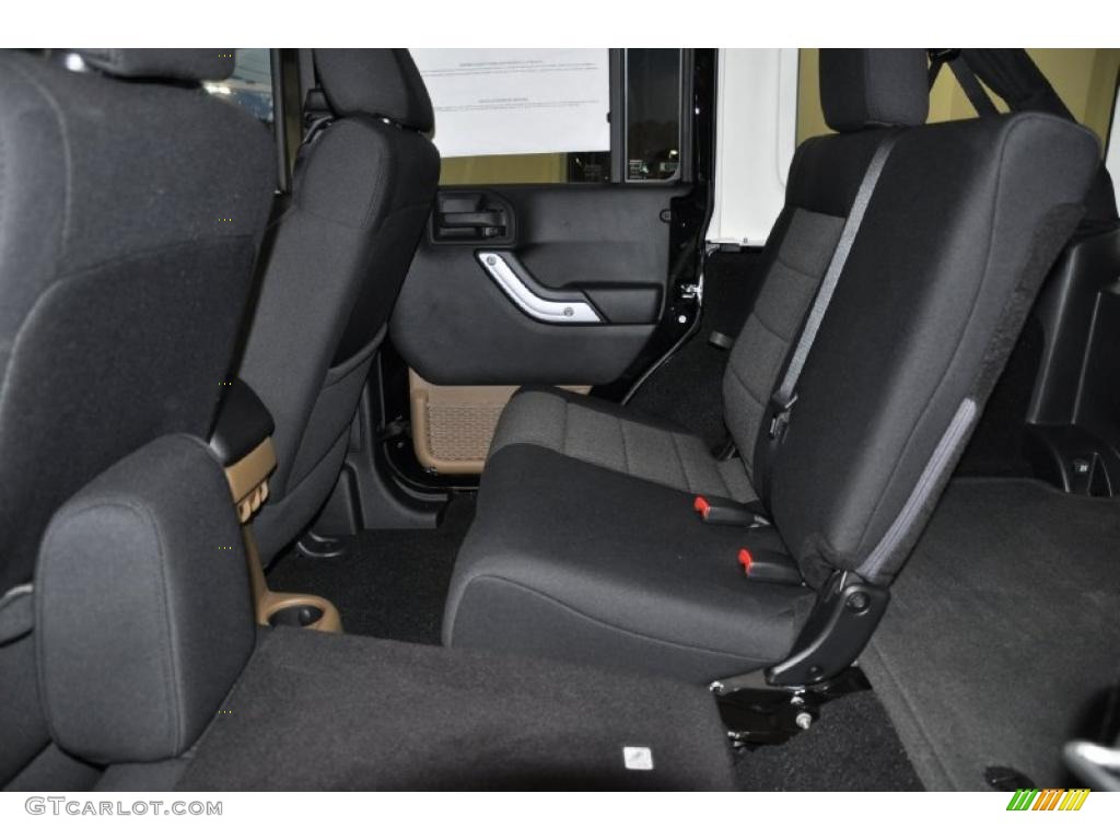 Black/Dark Saddle Interior 2011 Jeep Wrangler Unlimited Sahara 4x4 Photo #38859405