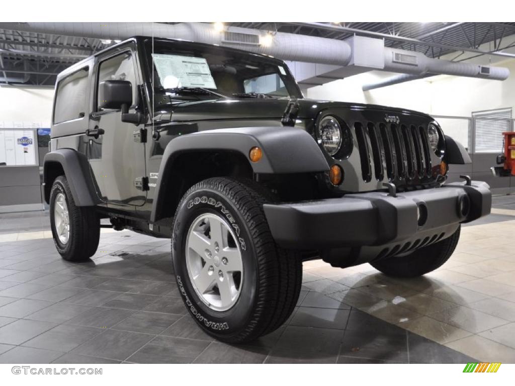 2011 Wrangler Sport S 4x4 - Black / Black photo #4