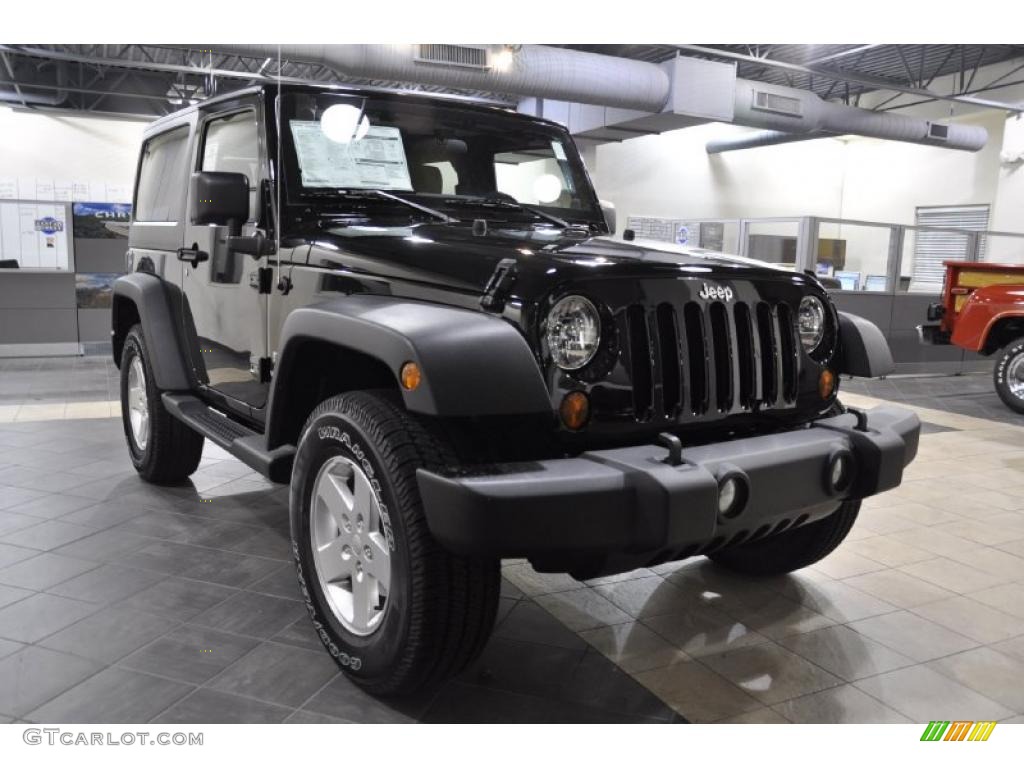 2011 Wrangler Sport S 4x4 - Black / Black photo #4