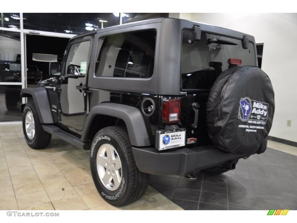 2011 Wrangler Sport S 4x4 - Black / Black photo #6