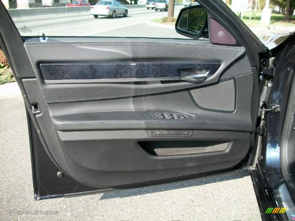 2010 BMW 7 Series 750Li Sedan Black Nappa Leather Door Panel Photo #38860988