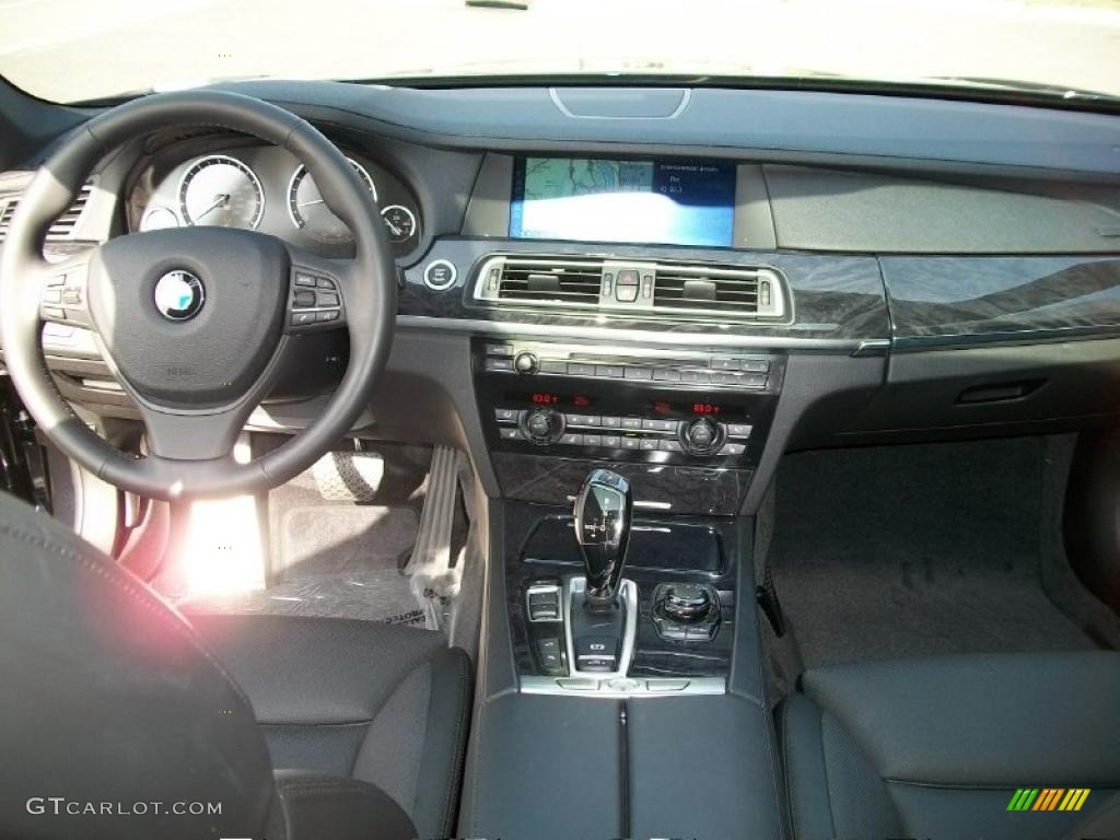 2010 BMW 7 Series 750Li Sedan Black Nappa Leather Dashboard Photo #38861064