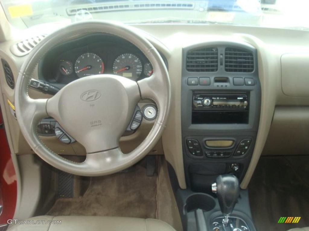 2004 Hyundai Santa Fe LX Beige Dashboard Photo #38864692